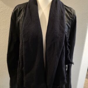 Free People Black Open-Front Cardigan